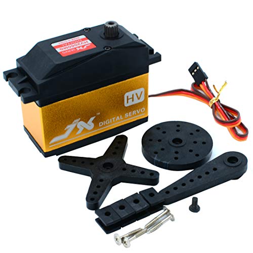 JX Servo PDI-HV2060MG 60KG Servo de Gasolina Digital Super Torque 180/360 Grados Servo Digital de Brazo (180 Grados)