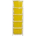 Joyful Studio 5 Xl(Extra large), Modular Drawer, Virgin Plastic for Home, Office, Parlor, School, Doctor, Home and Kids, Product Dimension when assembeled (31cmx39cmx98 cm), Colour Yellow