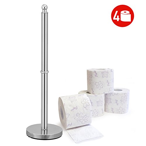 Tatkraft Ideal Toilettenpapierhalter Stehend Edelstahl rostfrei Glänzend - 2