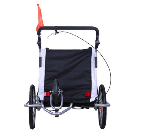 Homcom 360° Drehbar Kinderanhänger 2 in 1 Fahrradanhänger Jogger 6 Farben NEU - 4