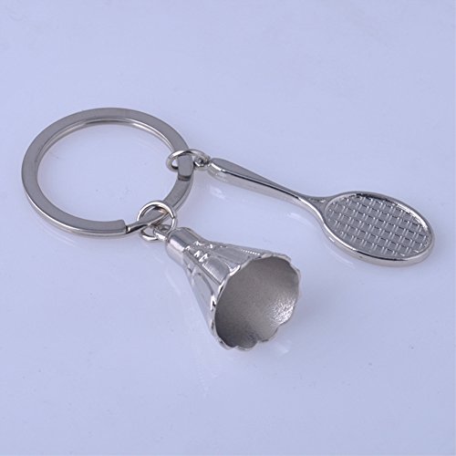 Preisvergleich Produktbild GH Schlüsselbund Badmintonschläger Metall Kreativität Spiel Geschenk