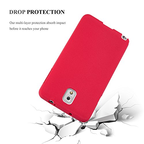 Samsung Galaxy NOTE 3 Funda Super Delgada de Silicona TPU en FROST ROJO de Cadorabo  Dise  o FROST      Cubierta Protectora Ligera Flexible con Antichoque para Tel  fono M  vil     Gel Protecci  n Carcasa Case Cover