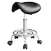 Produktbild Mari Lifestyle Rollhocker Drehhocker Arbeitshocker | Leichtes und Orthopädisch Design | 5cm Schaumpolsterung & Robustes Gestell | Drehbar und Höhenverstellbar | Maße: 39.5x34.5x54-66.4cm (L x B x H)