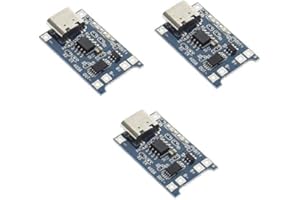 DUTTY Type-c USB 5V 1A 18650 Lithium Battery Charger Module Charging Board with Dual Protection Functions 3PCS