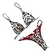 Produktbild Diadia Sommer Damen Sexy High Waist Push up Pattern Bandeau Badeanzug Zweiteiliger Bademode Bikini-Sets