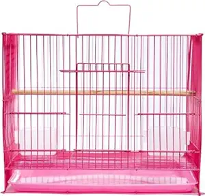 kapoor pets? 15 INCH CAGE The Durable Metal cage uses, eco-Friendliness to Man and Bird.Easy Cleaning.Removable Bottom trayTwo Plastic perches/Food/Water Bowls, Hard Crate Pet Crate