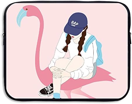 CHERINA RHEA Laptop Case Sleeve Bag Flamingo Girl Cartoon 13-15 Inch For IPad Air Macbook Pro Surface Book Notebook Ultrabook