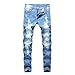 Produktbild HWTOP Hosen Sweathosen Baggy Pants Jeanshosen Für Damen Kurz Jeanskleider Leichte Trainingshose Wanderhose Zipp Off Yogahosen Lang Caprihose Mädchen Fitnesshosen Leggings Blaue Röhrenjeans, Hellblau