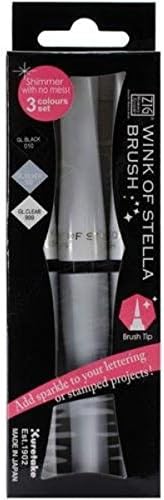 ZIG Memory System Wink of Stella Glitter Brush Set of 3 - Elegant