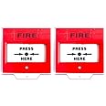 DARIT 2 NUMBERS OF Emergency Exit Fire Alarm Button, Emergency Door Release Security Glass Break Alarm Switch for Home/Business Security Fire Panic Box (WITHOUT INDICATOR LIGHT)