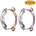 Price comparison product image CAVN Compatible with Samsung Galaxy Watch 42mm Bumper Case, 2-Pack Overall Protective Case TPU Flexible Protective Case Shell for Samsung galaxy watch 42mm SM-R810/SM-R815, Rosegold + Rosepink
