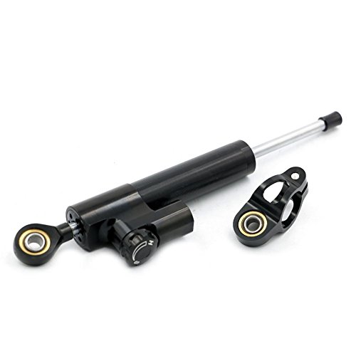 Alpha Rider Motorcycle Adjustable Steering Damper Stabilizer Reserve Safety Control for Triumph Daytona 675 2006-2012 Triumph Daytona 955i 2000-2006 Triumph Scrambler 2006-2011 Black