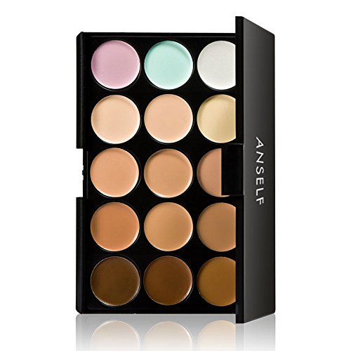 Anself 15 Farbe Concealer Abdeckcreme Makeup Palette für schönes Schminken