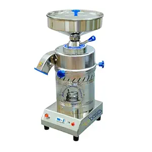 newBasics Semi-automatic Atta Chakki/Flour Mill/Ghar Ghanti for Home, 2 feet, 8 to 10 Kgs/hr (Round 1 HP) (220V Single Phase 5 AMPS) Stainless Steel Stone Chakki