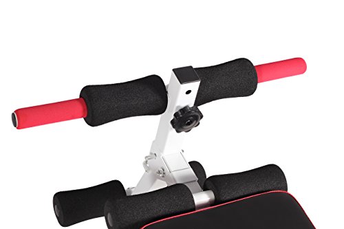 SportPlus Sit-Up Bank inkl. 2 x 1,5kg Hanteln, zusammenklappbar, Benutzergewicht bis 120kg, SP-SUB-001-W - 7