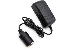 WSNDY Car Cigarette Lighter DC Adapter Mains Plug, Car Plug Adapter, 100V-240V 2A AC Mains to 12V DC Car Converter Socket Voltage Power Adapter UK Plug Household Cigarette Lighter