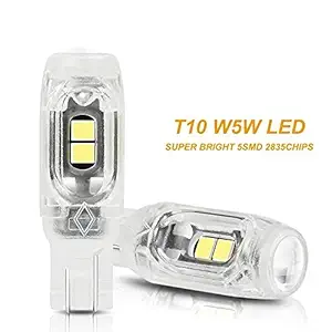 BKN Signal Lamp No Polarity T10 Canbus Led W5W Lamp 2835SMD W5W Led 501 194 Bulbs Clearance Lights Reading Interior Light 12V (2pcs, WHITE)