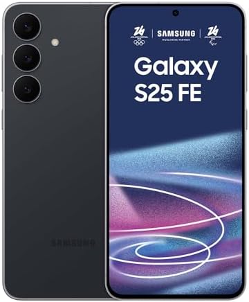 Samsung Galaxy S25 FE Smartphone AI, 3 anni di Garanzia del produttore, Display Dynamic AMOLED 2X 6.7'', Fotocamera 50MP, IP68, 8GB RAM, 256GB, Batteria a lunga durata, Jetblack [Versione Italiana]