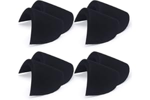 Jamsinmu 4 pares de hombreras de espuma Práctico push up almohadillas para coser en blazers chaquetas traje abrigos ropa de vestir accesorios de costura Negro Medio