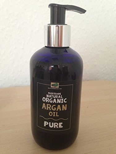 100% Pure organic fair trade sustainable cold pressed Argan oil (250ml). WINNER Best Organic Argan Oil UK 2017. Supporting the UCFA (union of Women Argan Oil Cooperatives)