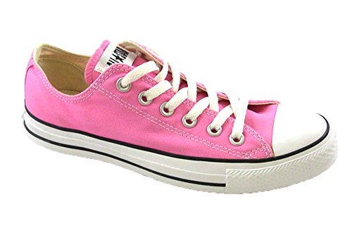 Genuine Plimsolls Classic Converse Ox Lo Top Unisex Lace Up Trainers (6 UK, Pink)
