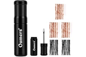 Oumers Tubeless Bike Tire Repair Tool Kit, Bike Tire Punctures with 5PCS Bacon Strips Plus Insertion Tool Tire Repair Fork Reamer