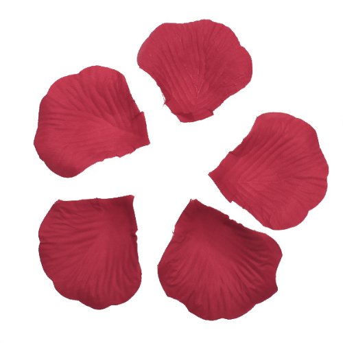 600 Stück Rosenblätter Blumen Bevorzugungen für Hochzeit Dekoration (Rot) - 3