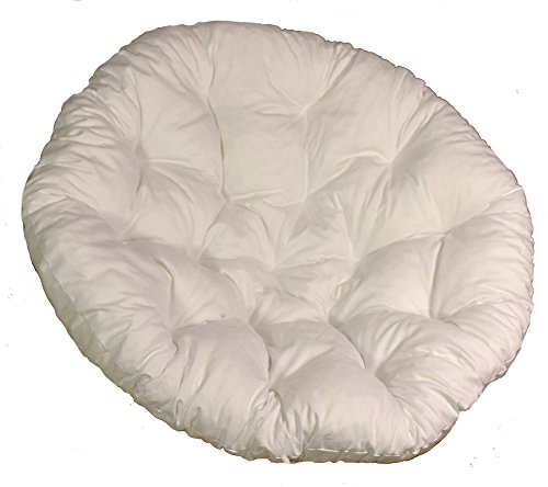 Polster für Papasansessel , Ersatzpolster Papasan D 120 cm , Stoff weiß - 2