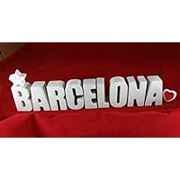 Städte Namen BARCELONA Reise Hotel mit Stern und Herzklammer. Überraschen Sie doch Ihren Partner/in oder einen lieben Menschen mit einem Geschenk für eine Kurzreise, Trip oder Urlaub!
