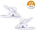 Price comparison product image 12 Pieces Clip for Earphone Headphone Wire 360 Degree Rotate Cable Clothing Shirt Clips Mount Clip, White
