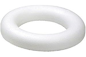 FLORISTRYWAREHOUSE Styropor – Lot de 2 demi-anneaux en polystyrène, blanc, 30 cm