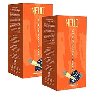 NEUD Carrot Seed Premium Hair Oil for Men & Women - 2 Packs (300 ml Each), Natural Carrot