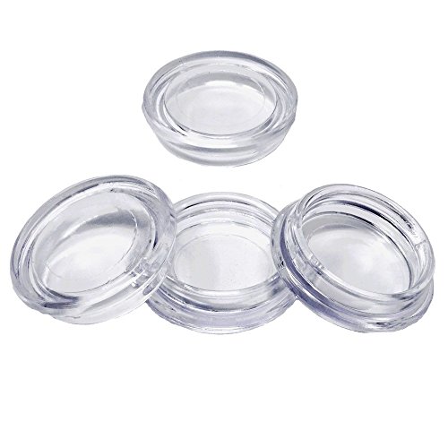 60 mm Furniture Coasters, Clear, Round, Diameter 60 mm Inside 4 ea