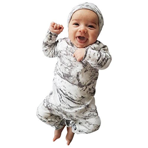 Preisvergleich Produktbild Kleidung Set Von Xinan Neugeborenen Langarm Drucken Overall Kleidung Outfit (100, Grau)