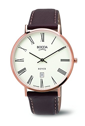 Boccia Herren-Armbanduhr Analog Quarz Leder 3589-06 Boccia Herren-Armbanduhr Analog Quarz Leder 3589-06
