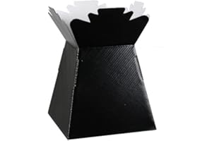 APAC Black Living Vase Flower Box Flower Bouquet Transporter, Sweet Tree Box