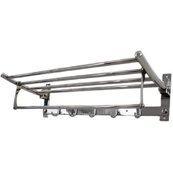 Edelstahl Handtuchhalter Wandgarderobe Tuchhalter mit 5 Haken klappbar