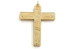 De Bussy Croce Famiglia Percorso Neocatecumenale in Metallo con bagno d'oro, Metallo Argento