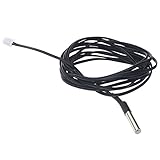 Longitud del cable: 2 metros REFURBISHHOUSE 2M NTC Sensor de temperatura del termistor Cable sonda a prueba de agua 10K 1% 3950 Negro
