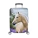 Produktbild Nur abdecken Vertikale Portrait Schöne Palomino Horse Spandex Staubschutz Trolley Protector case Reisegepäck Beschützer Koffer Abdeckung 28,5 X 20,5 Zoll