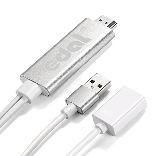 Lightning to HDMI Adapter Kabel, Kasit Lightning Digital AV auf HDMI 1080P Kabel für iPhone 7 7 plus 6s 6s plus 6 6 plus 5 5c 5s SE, iPad Air / Mini / Pro (Plug & Play) – Weißer - 7