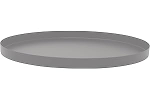 LaLe Living Dekotablett LEVI rund aus Eisen matt Grau, Ø34 cm