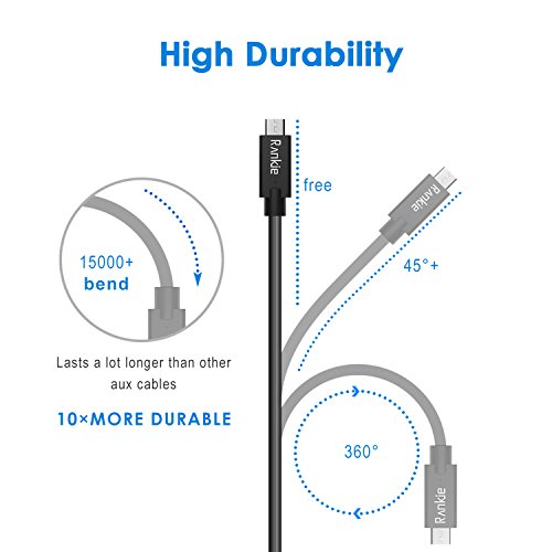 USB C Kabel, Rankie 1m USB 3.0 Type C auf USB 3.0 Type A Kabel für Apple Neue MacBook ,OnePlus 2, Nokia N1 Tablet, Nexus 6P/5X und Andere Type C Unterstützte Geräte (Schwarz) – R1201 - 3