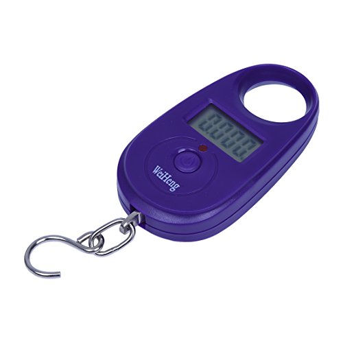 TOOGOO(R) 25kg/5g Digital Haengewaage Fischwaage Kofferwaage Federwaage Gepaeckwaage Violett - 2