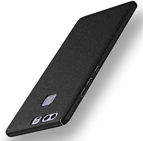 Bllosem Huawei P9 Case New High Quality Ultra Slim Rock Sand Exquisite Real Skin Feeling Full Body Protection Case for Huawei P9 Black