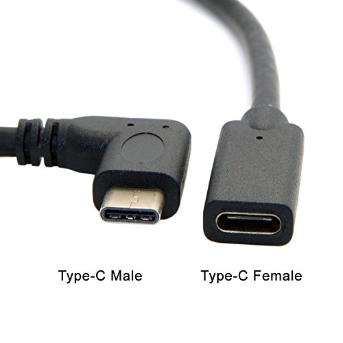 CY 90 Grad rechts abgewinkelt usb-c USB 3.1 Typ C Stecker auf Buchse Verlängerung Daten Kabel für MacBook Tablet 20 cm - 5