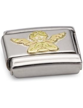 Nomination Composable Classic RELIGION Edelstahl und 18K-Gold (Engel) 030105