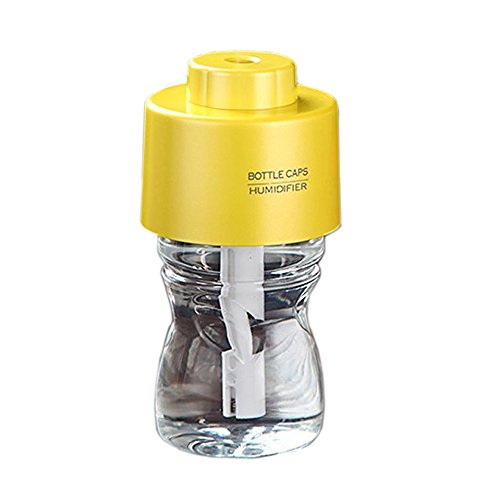 SODIAL(R)USB beweglicher Ultraschall Luftbefeuchter DC 5V Buero Feuchtigkeitsregler Nachtlichtfunktion fuer Raeume bis ca. 10 m? + 2er set saugfaehig Filter