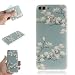 Produktbild Everainy Huawei P Smart 2018/Honor 9 Lite Hülle Silikon Bumper Gummi Cover Hüllen für Huawei P Smart 2018 Handyhülle Prägen Stoßfest TPU Gel Stoßstange Schutzhülle (weiß Blume)