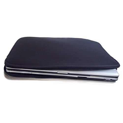 Neopren Schutzhülle Universal Laptoptasche Notebooktasche Neoprenhülle für Notebook (12,1-Zoll) & MacBook (12 Zoll) schwarz